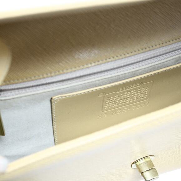 Vintage Gramercy Coach Clutch Purse Leather Made Italy Wheat Dust Bag Style 7000 - Picture 11 of 13